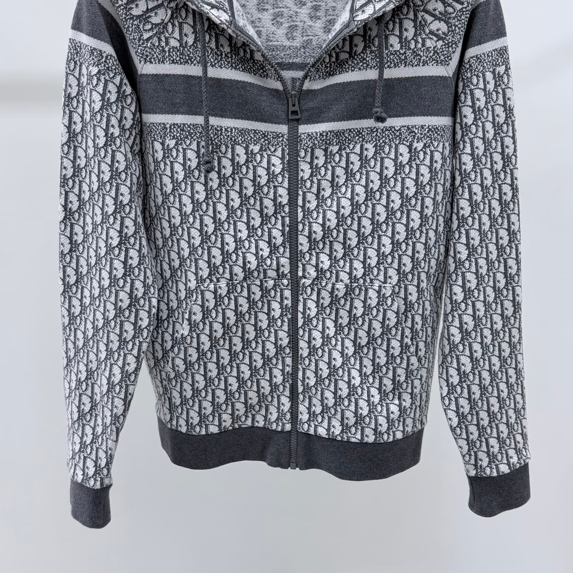 [S+급/XS] 디올 오블리크 여성 후드집업 그레이 상품이미지4