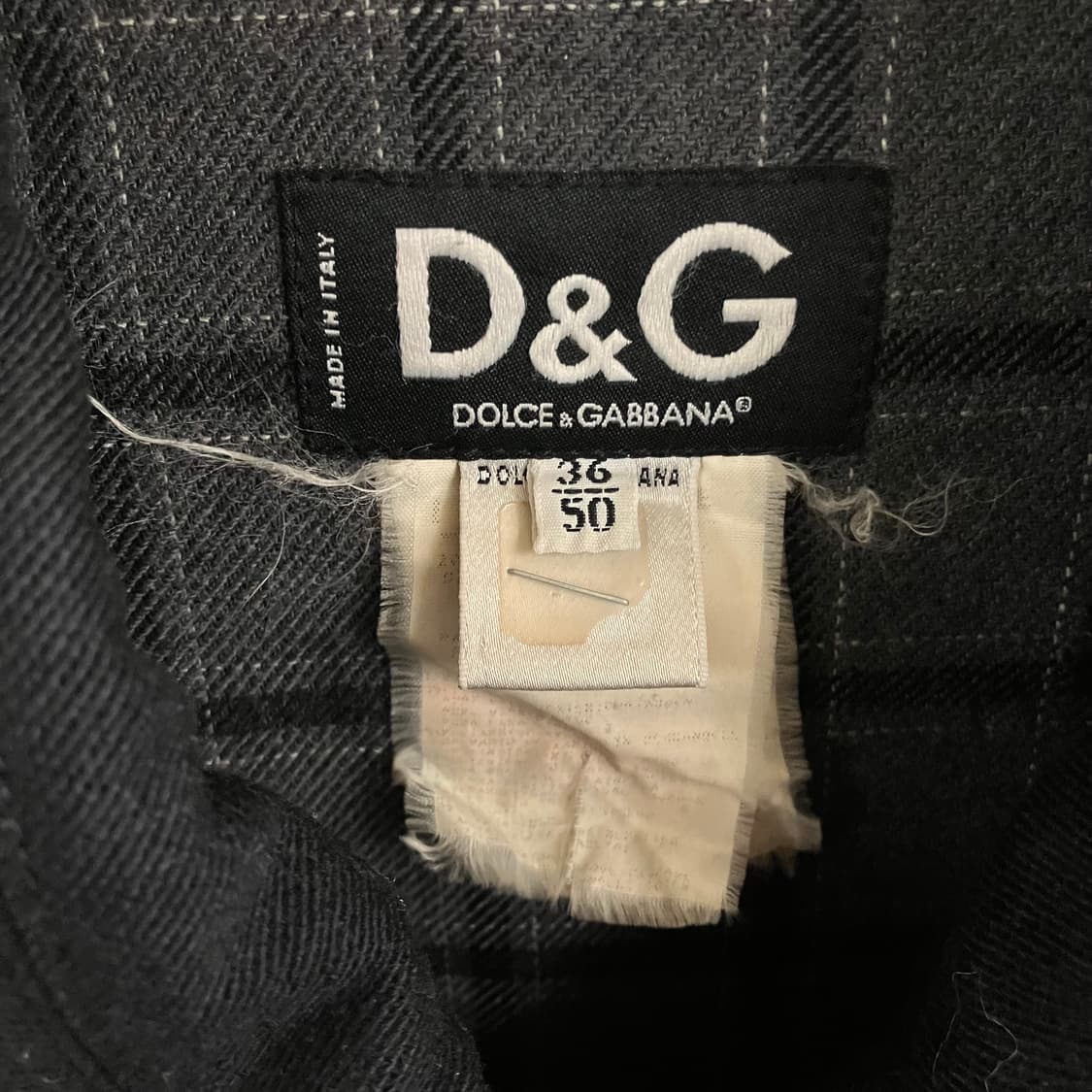 돌체앤가바나 블랙 스웨이드 배색 집업 트러커 자켓 50 상품이미지3