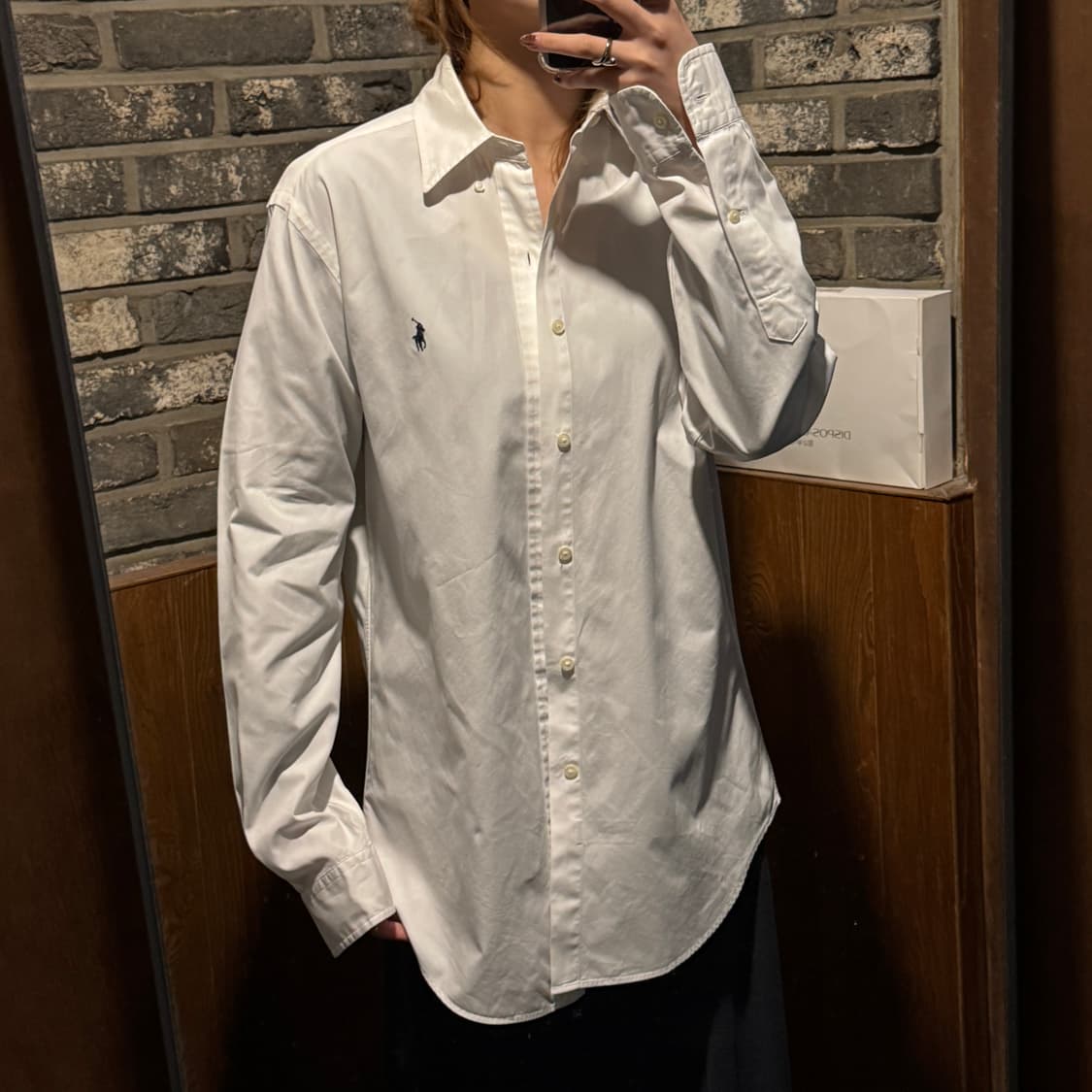 S) 폴로 랄프로렌 클래식핏 화이트 셔츠 T2 상품이미지8