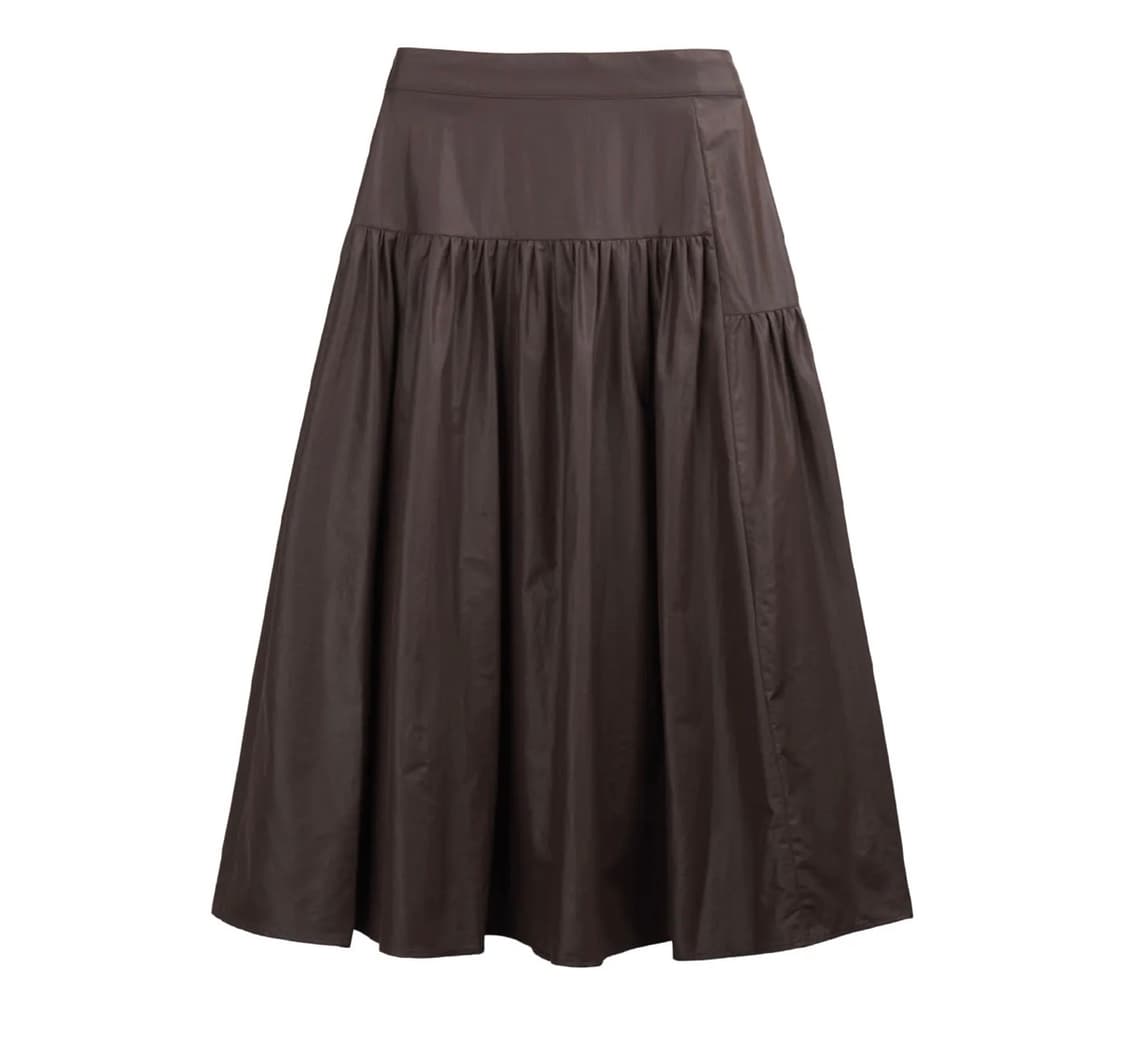 코스모스 COATED SHIRRING SKIRT (BROWN) s 상품이미지1