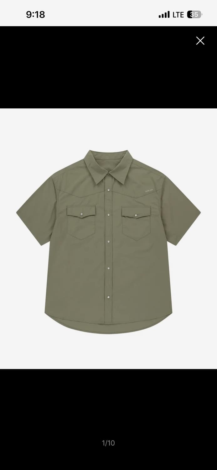 아캄 웨스턴 하프셔츠 판매합니다! 상품이미지1