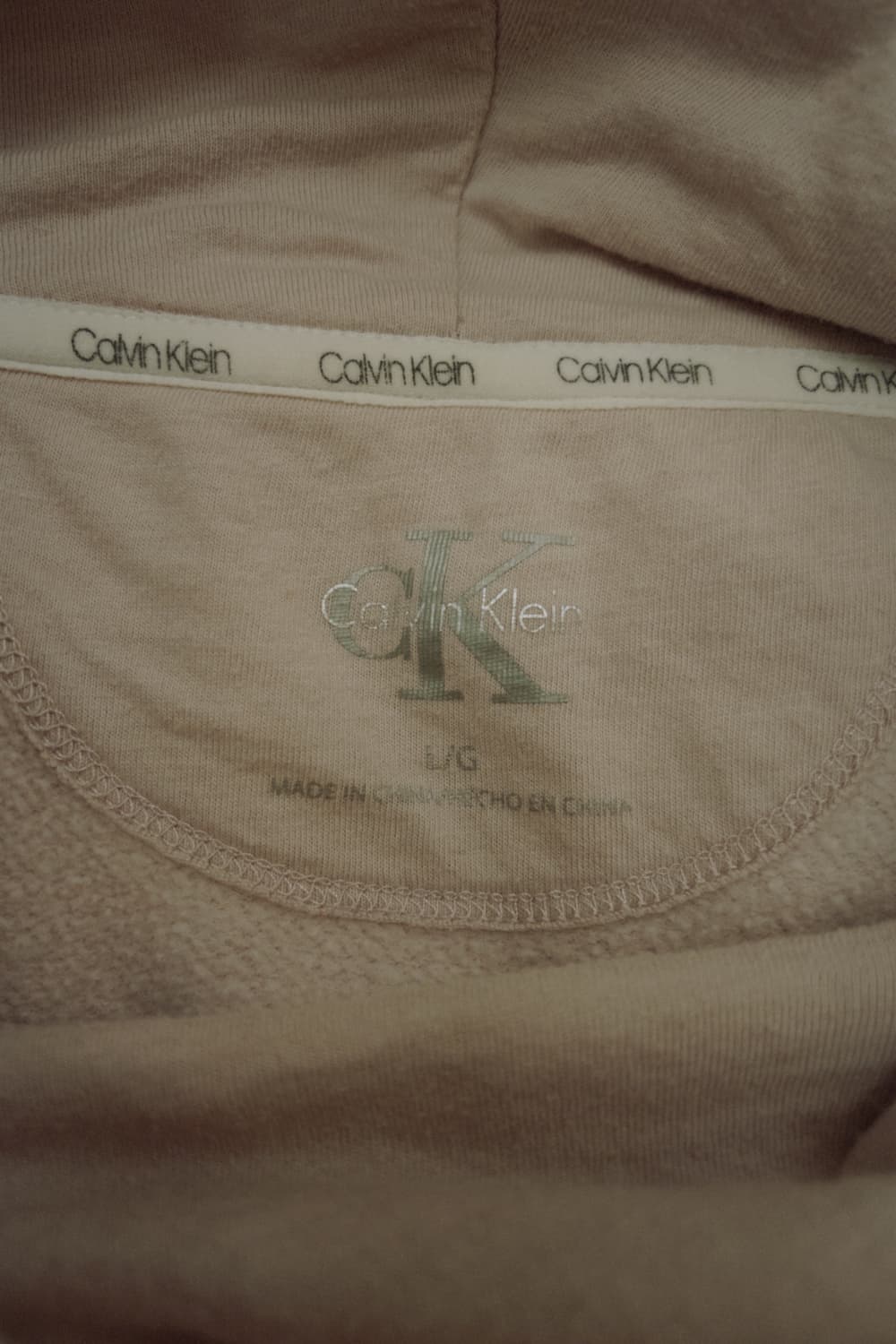 빈티지 캘빈 클라인 연핑크 하이넥 후드티 상품이미지9