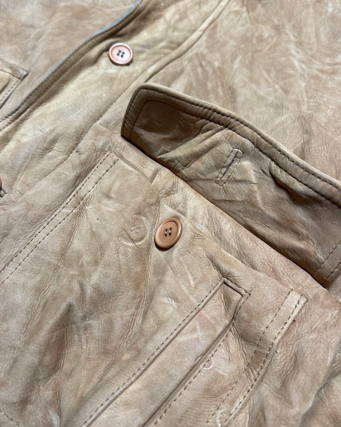 90s 헤비 리얼 레더 A-2 플라이트 자켓 made in korea 상품이미지5