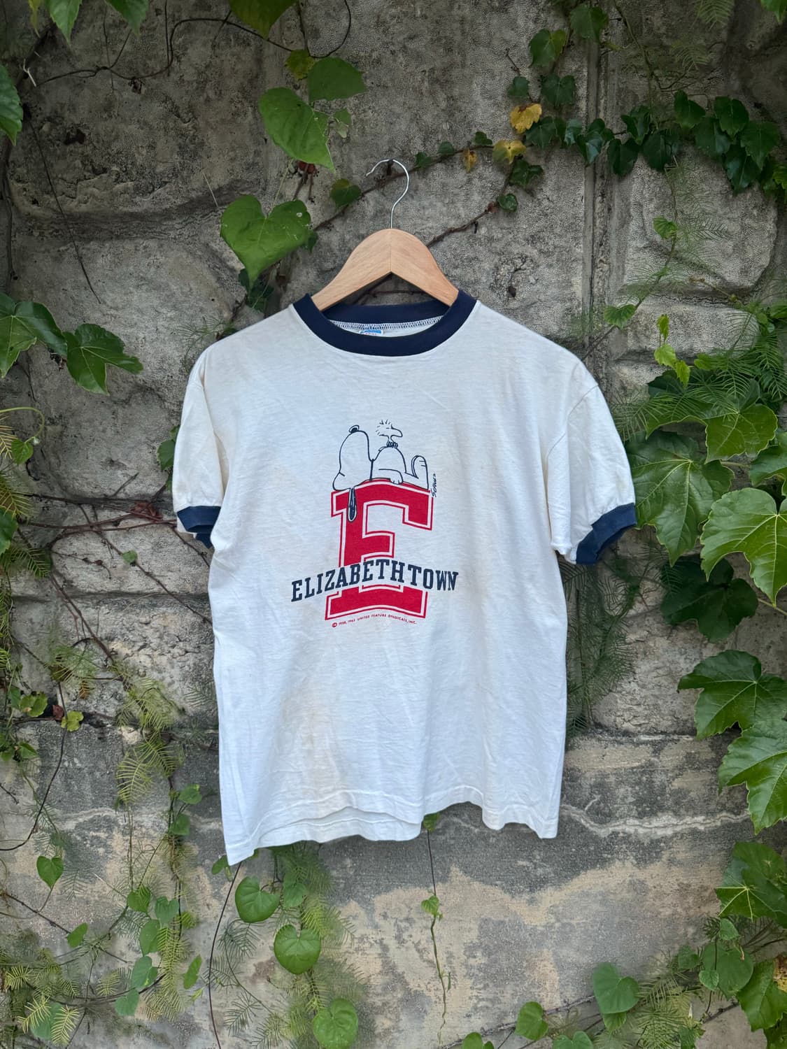 70s champion 스누피 링거 티셔츠 챔피온 반팔 티셔츠 상품이미지1