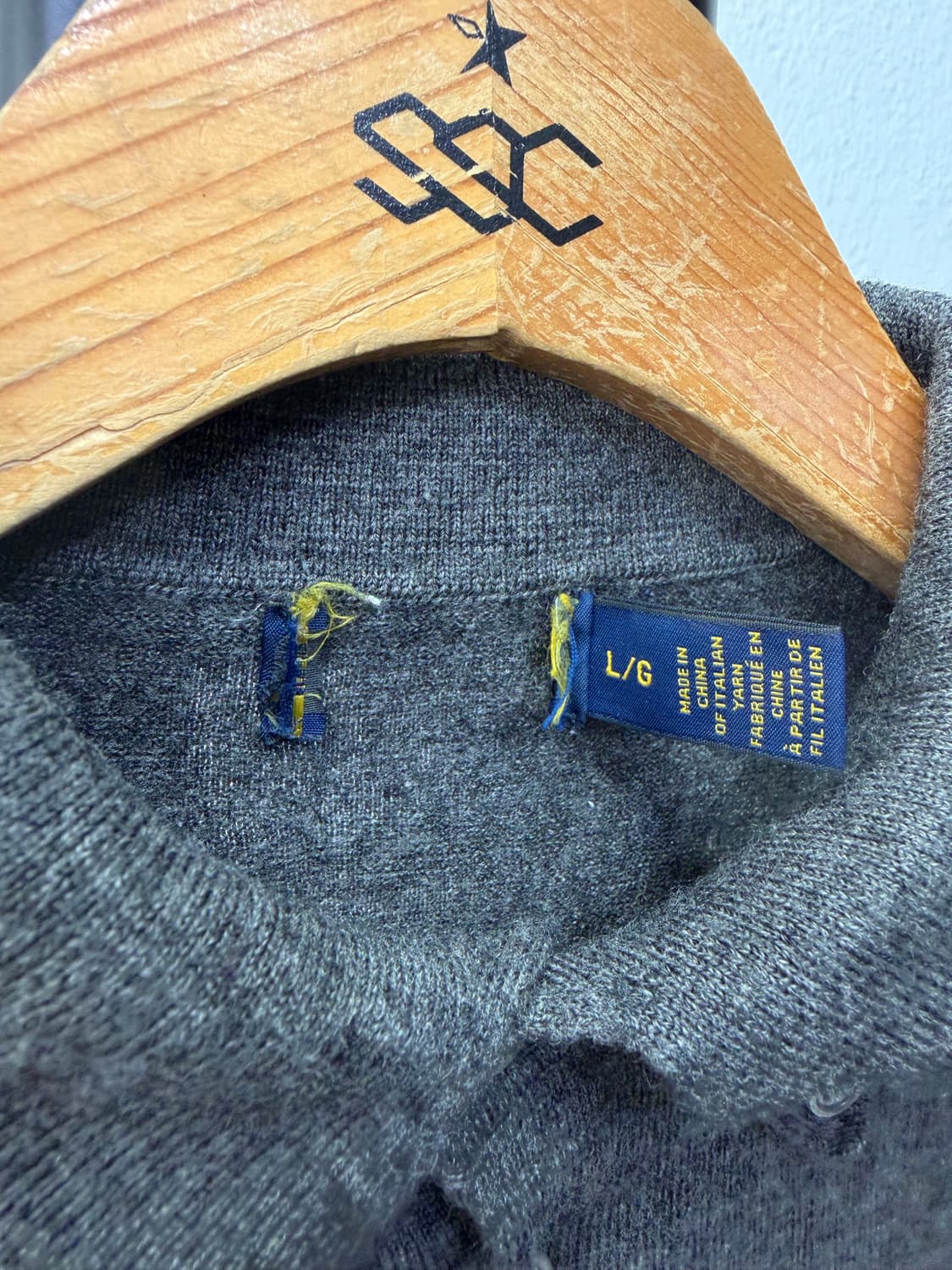 정품) 폴로랄프로렌 여성 헨리넥 니트 L 상품이미지5