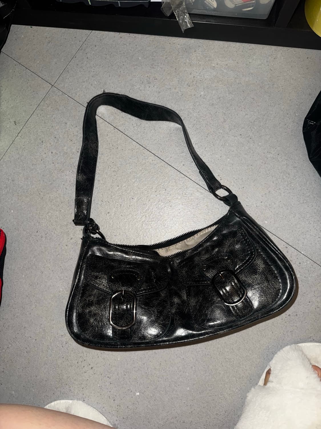 보세 블랙 가죽 숄더백 상품이미지1