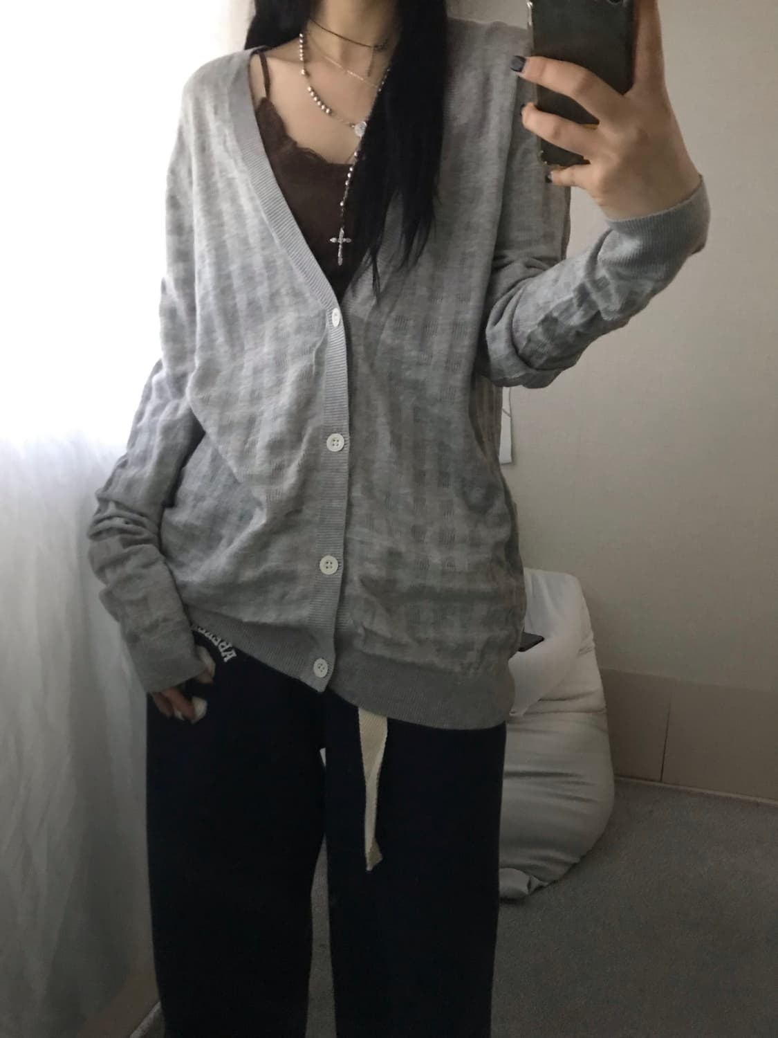 리바이스 그레이 루즈핏 가디건 상품이미지4