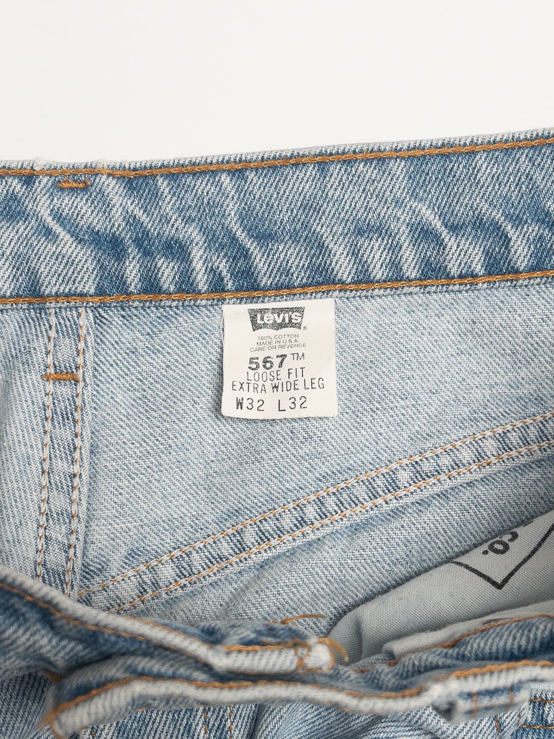 90’s 미제 리바이스 567 루즈 핏 엑스트라 와이드 레그 32x32 상품이미지6
