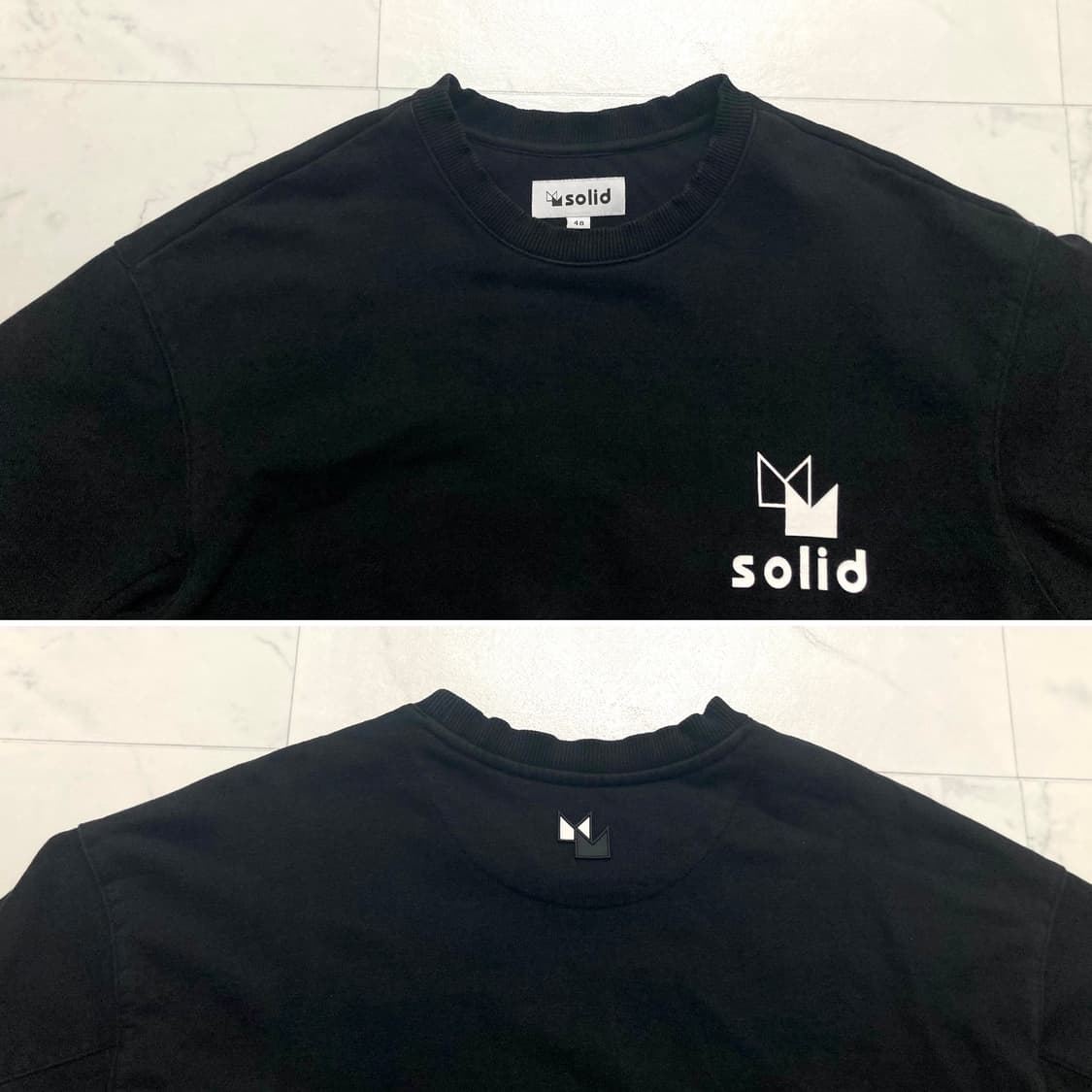 솔리드옴므 20FW 맨메이드 맨투맨 48사이즈, 100-105 상품이미지4