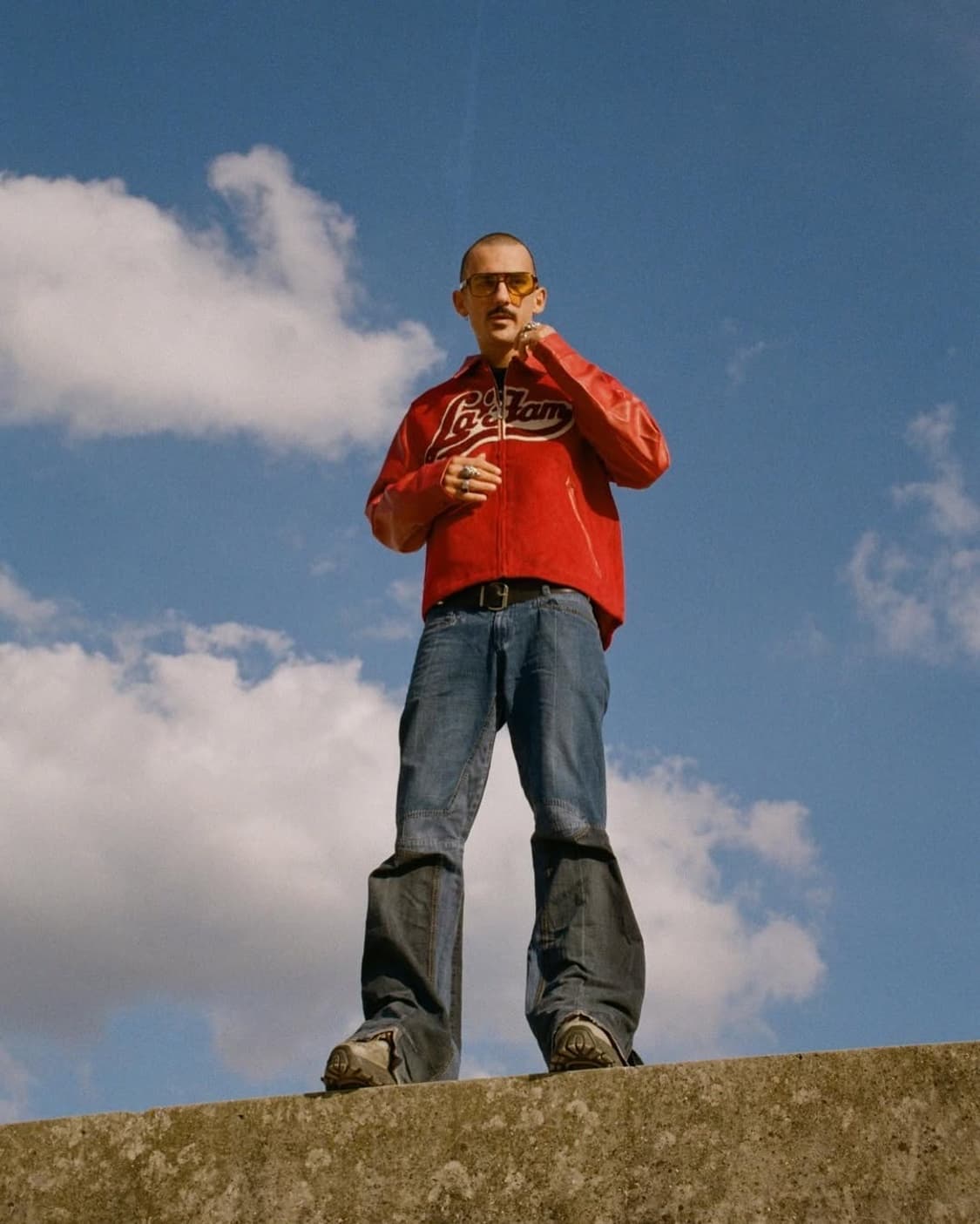 Lafam varsity red jacket  상품이미지5