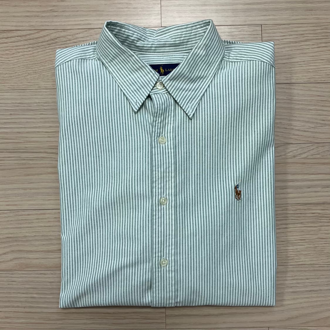 [Polo] 폴로 랄프로렌 스트라이프 셔츠 민트 XL 상품이미지8
