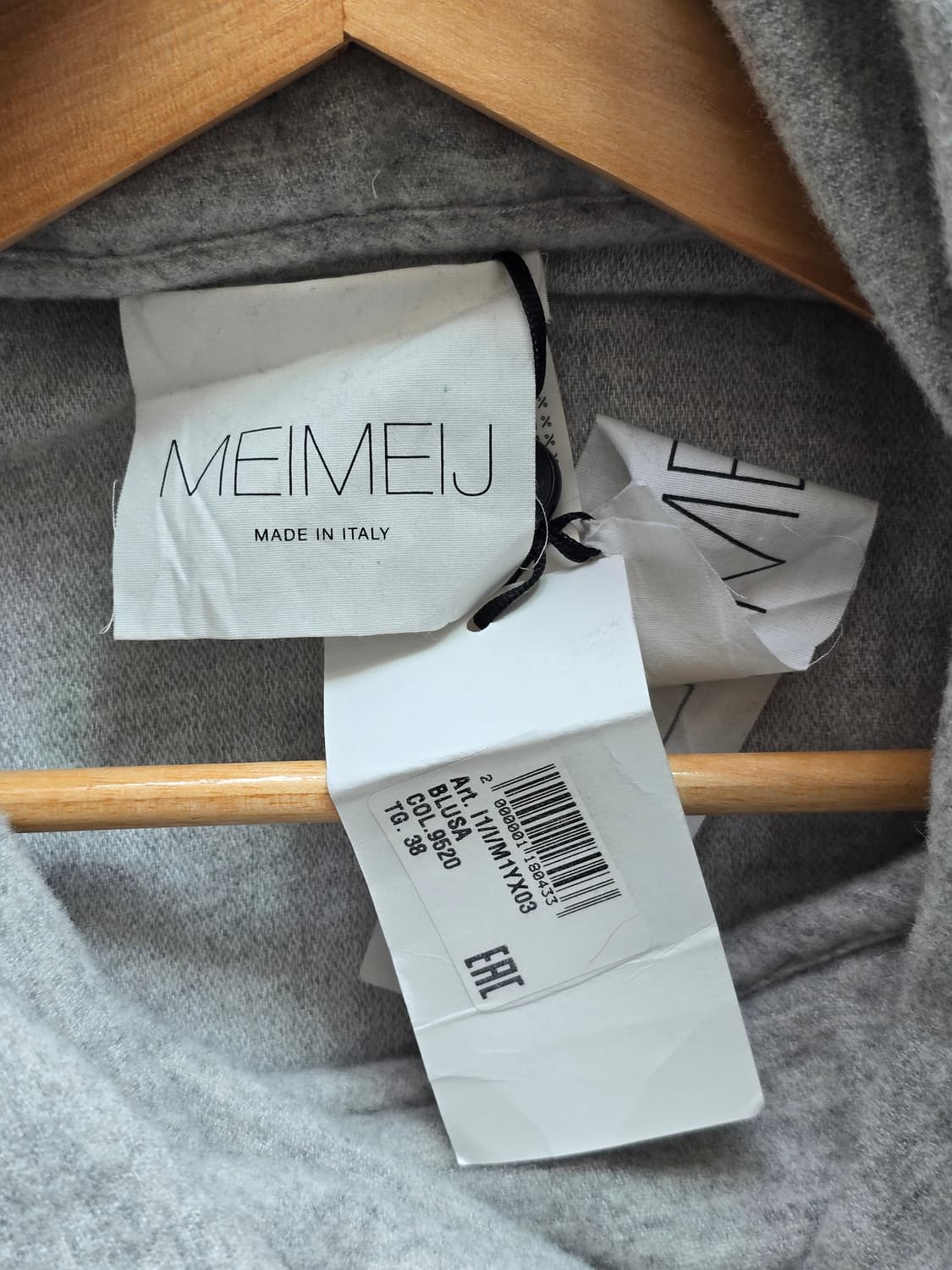 Meimei J 울혼방 블라우스 그레이 상품이미지5