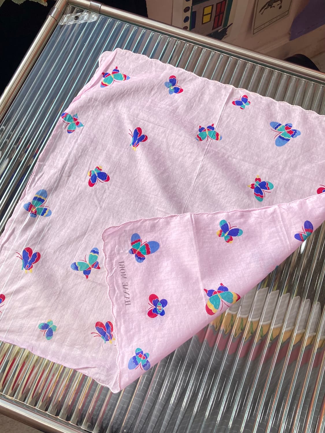 빈티지 나비 패턴 손수건 상품이미지3