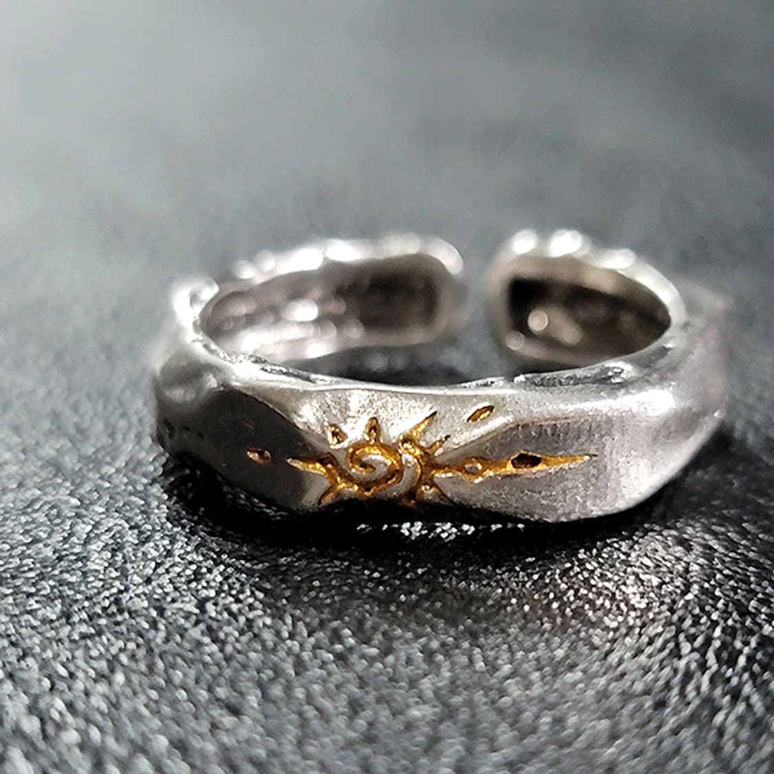 Orien 백동 남자 엔틱 빈티지 명품 고대 태양 반지 상품이미지3