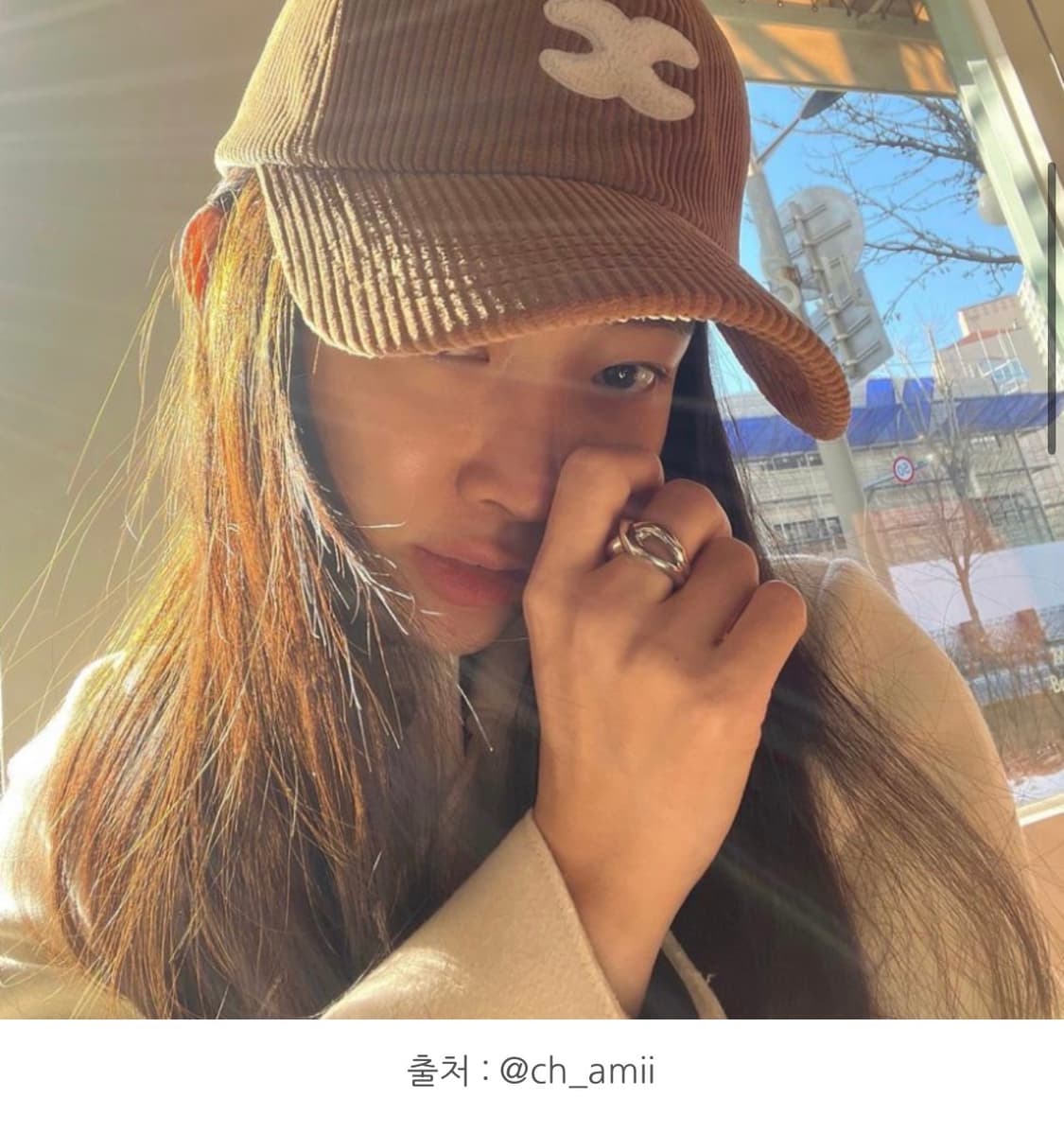 차정원착용 에스실 코듀로이 볼캡 상품이미지1