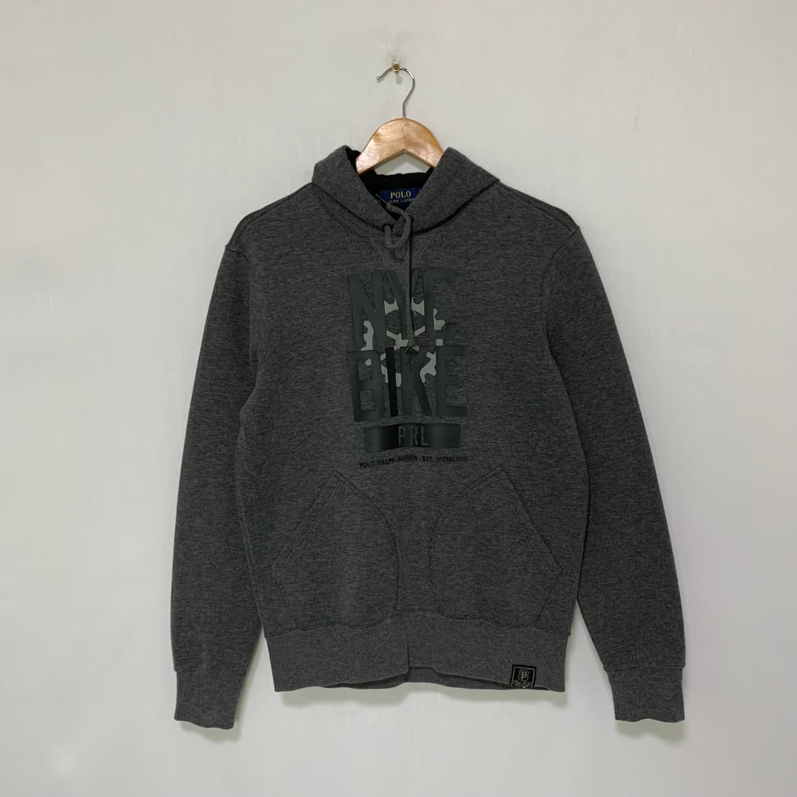 폴로 랄프로렌 빈티지 NYC 프린팅 후드티 차콜 그레이 S 상품이미지1