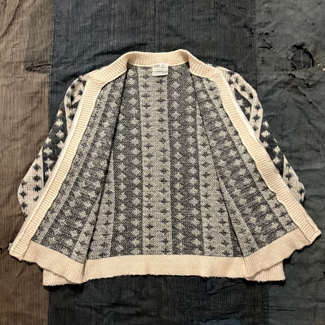 🇺🇸 60s USA 시어스 Sears 모헤어 집업 가디건 상품이미지4