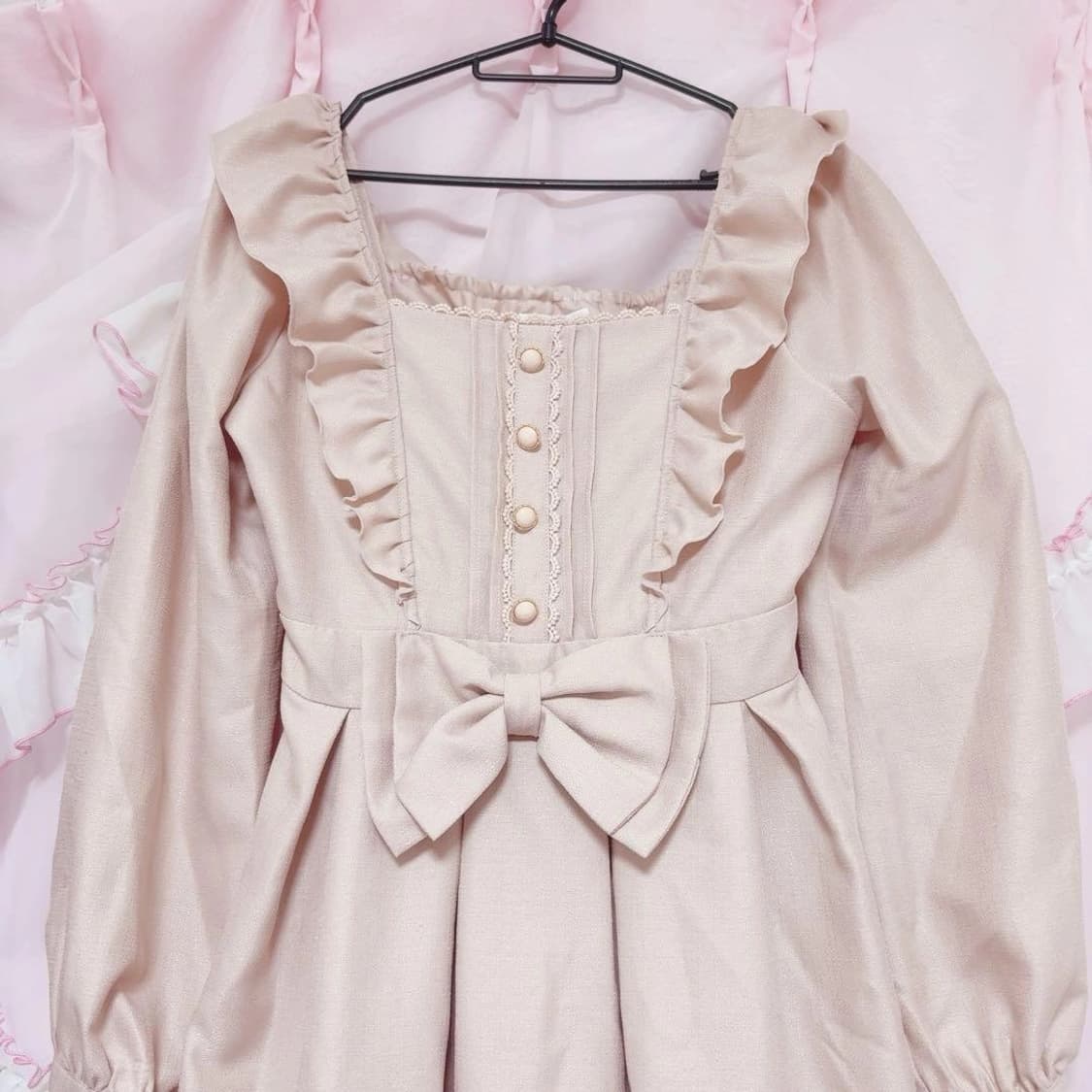 리즈리사 리본 원피스 라떼갸루 히메갸루 상품이미지1