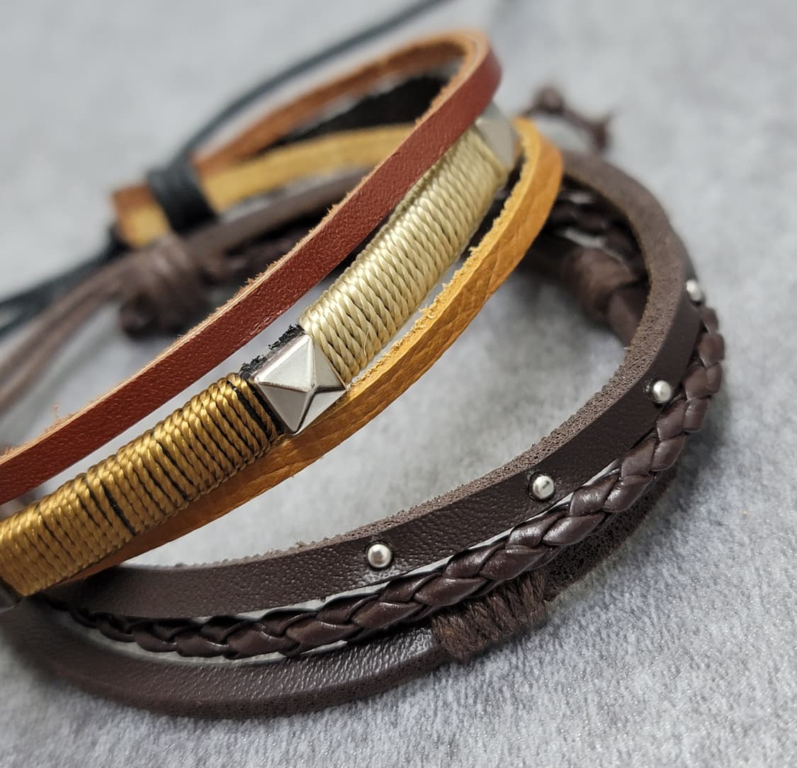 빈티지 가죽팔찌 세트 상품이미지10