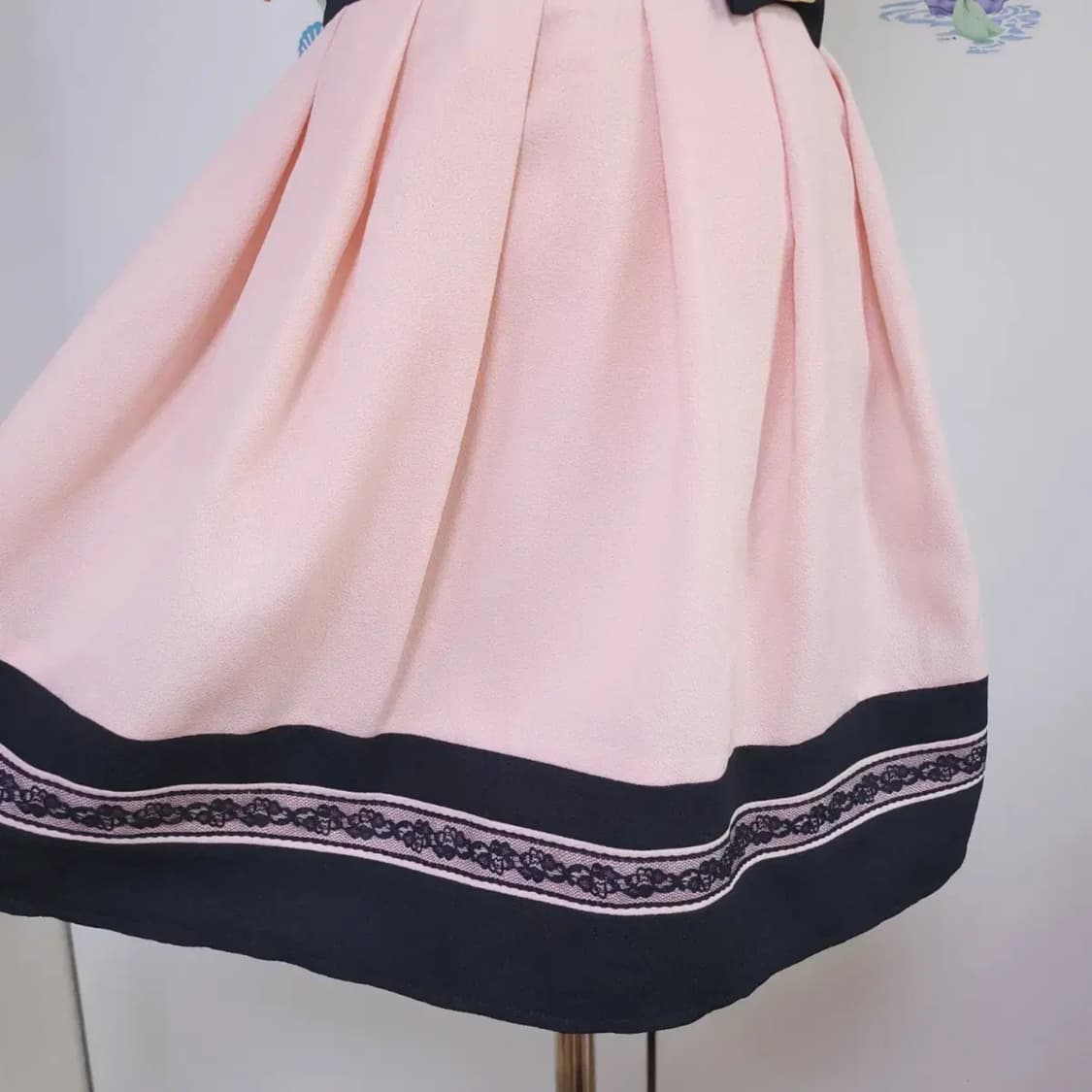 일본빈티지 핑크 로리타 치마 미니스커트 상품이미지5