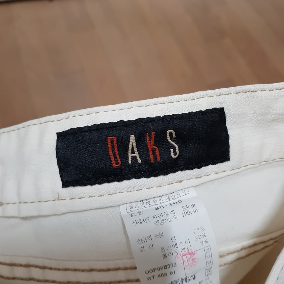 33 34 / 닥스 / 면 스판바지 /크림화이트 / 와탁410 상품이미지2