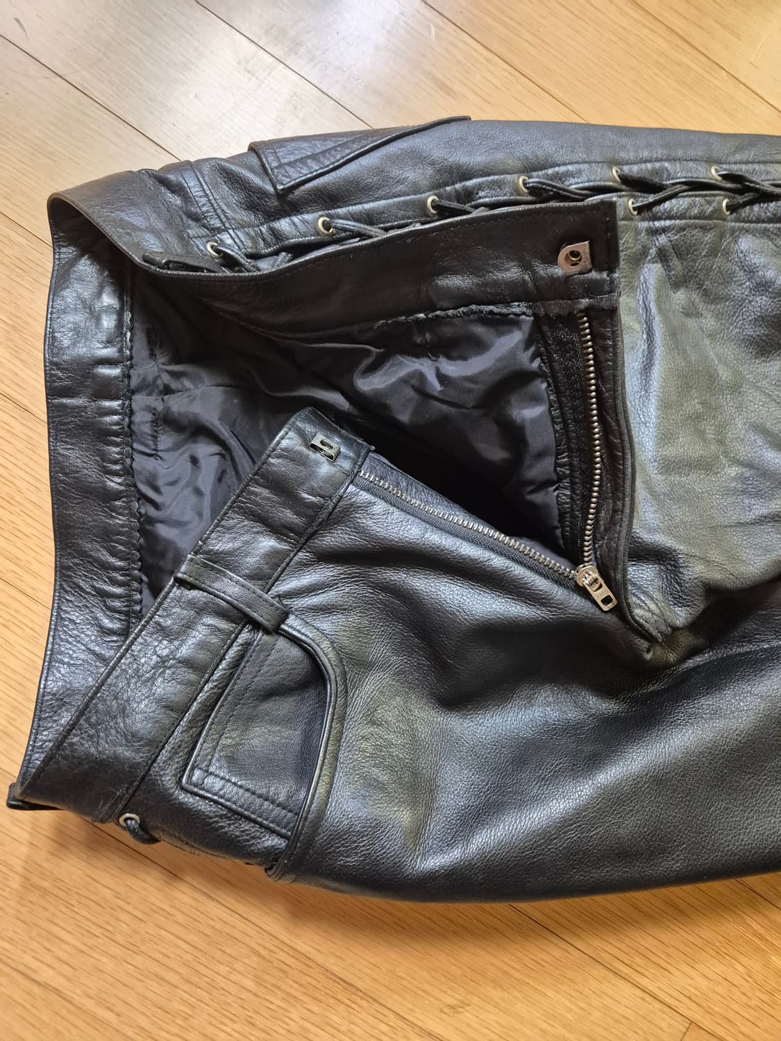 여성 할리데이비슨 가죽 스판 바지 상품이미지4