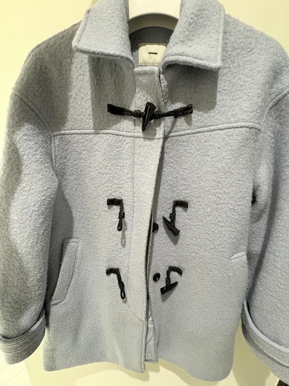 에트몽 울 더플 하프 코트 (sky blue) 상품이미지5