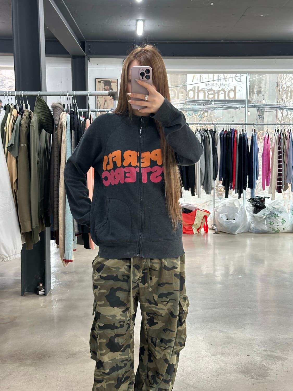 히스테릭글래머 Superfly 스펠로고 코튼 집업 상품이미지3