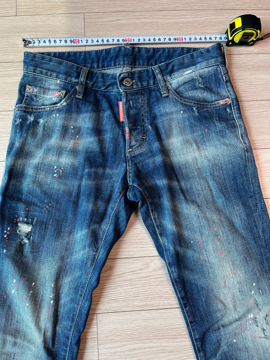 디스퀘어드2 데미지 워싱 슬림핏 청바지 44 정품 상품이미지7