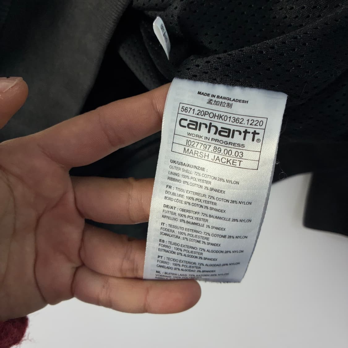 Carhartt  칼하트 WIP 차콜 후드 워크자켓   상품이미지6