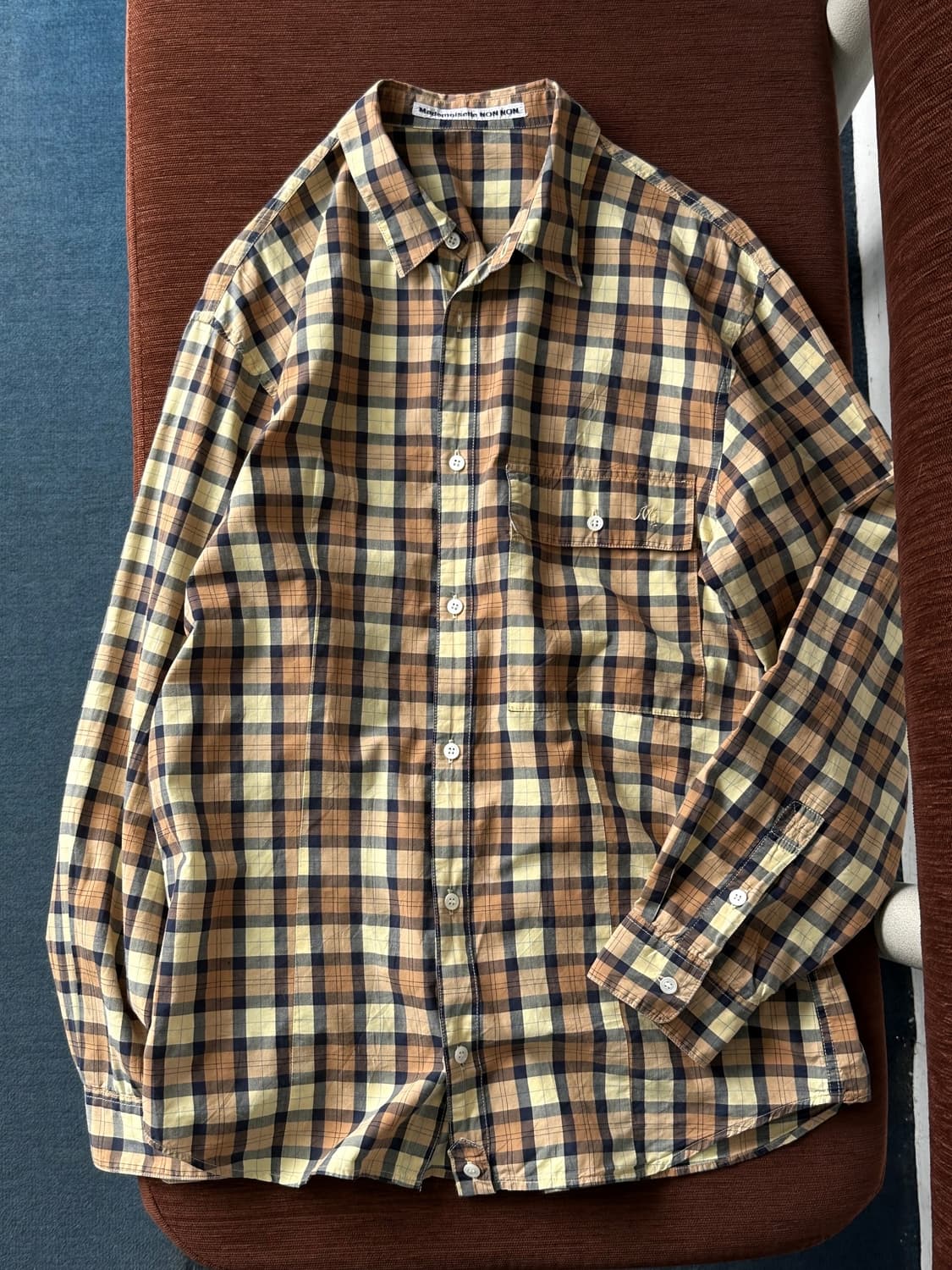 Light cotton design check shirt 상품이미지1