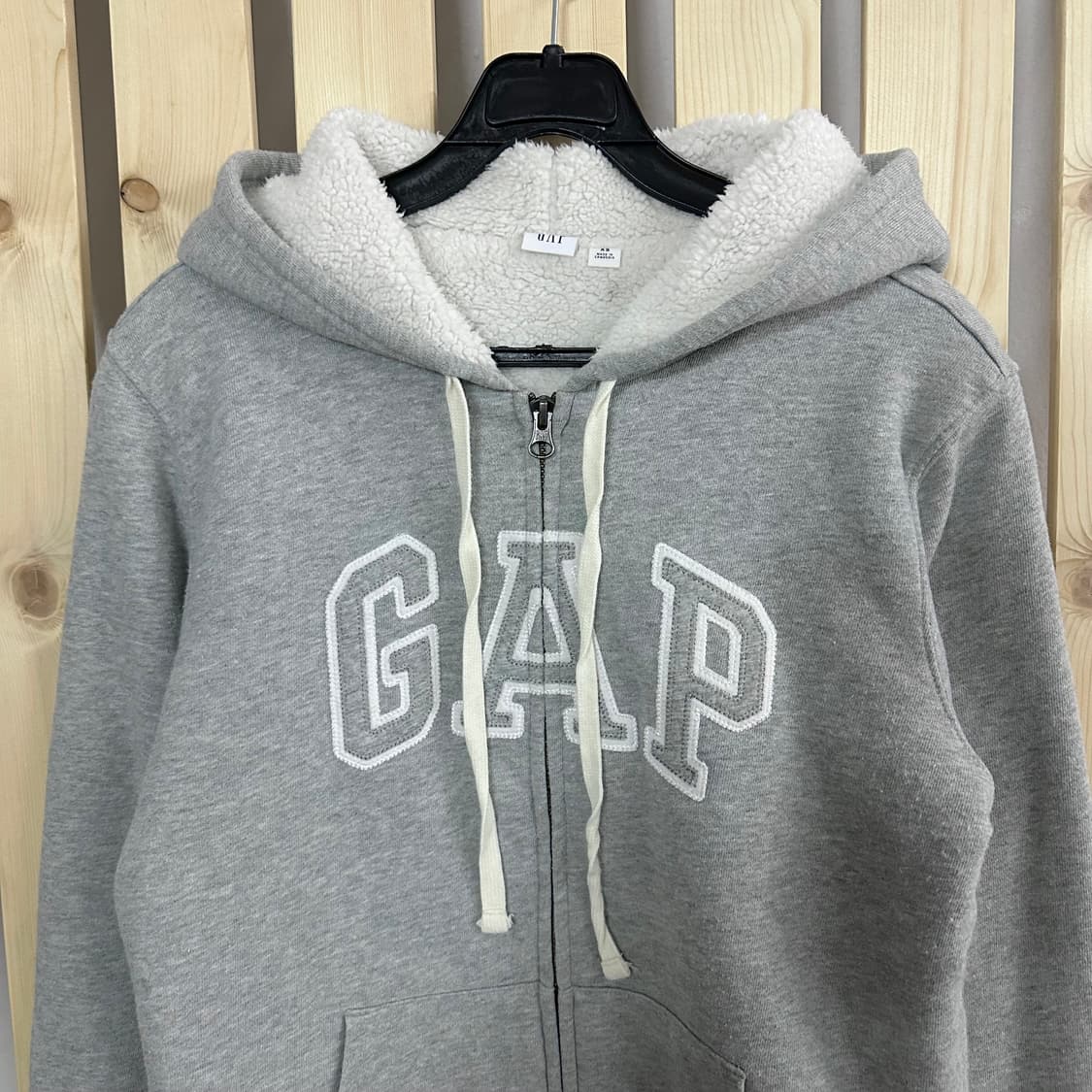 (M) GAP 갭 그레이 양털 후드집업 상품이미지3