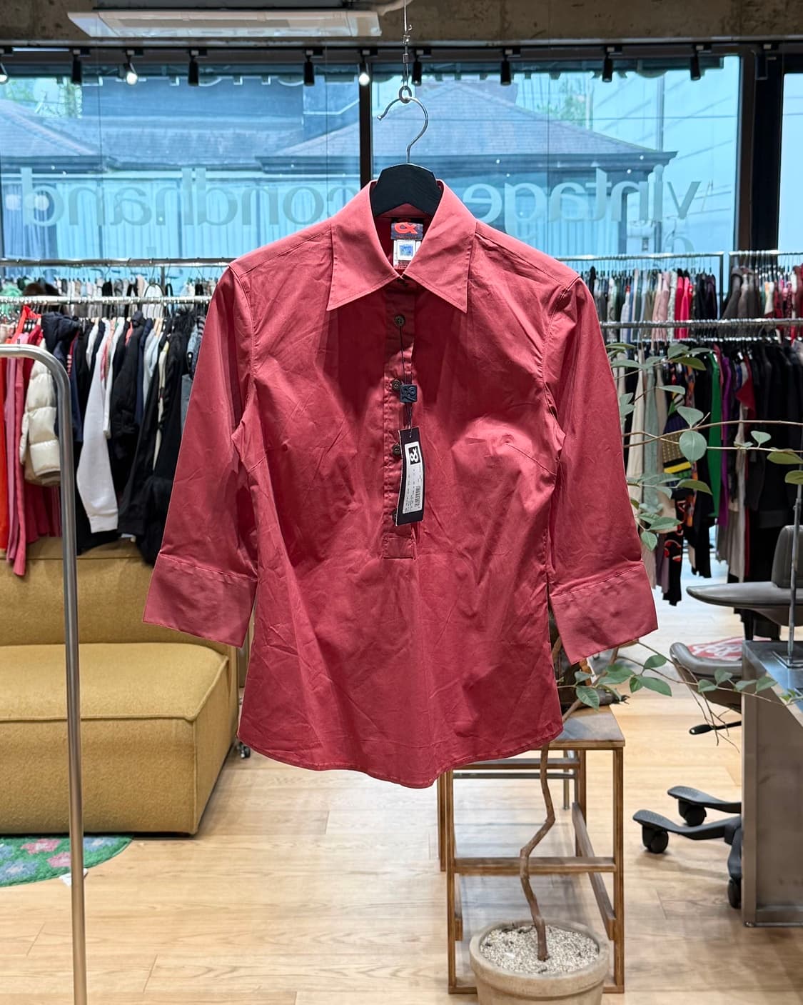 돌체앤가바나 레드 하프버튼 블라우스 셔츠  상품이미지1