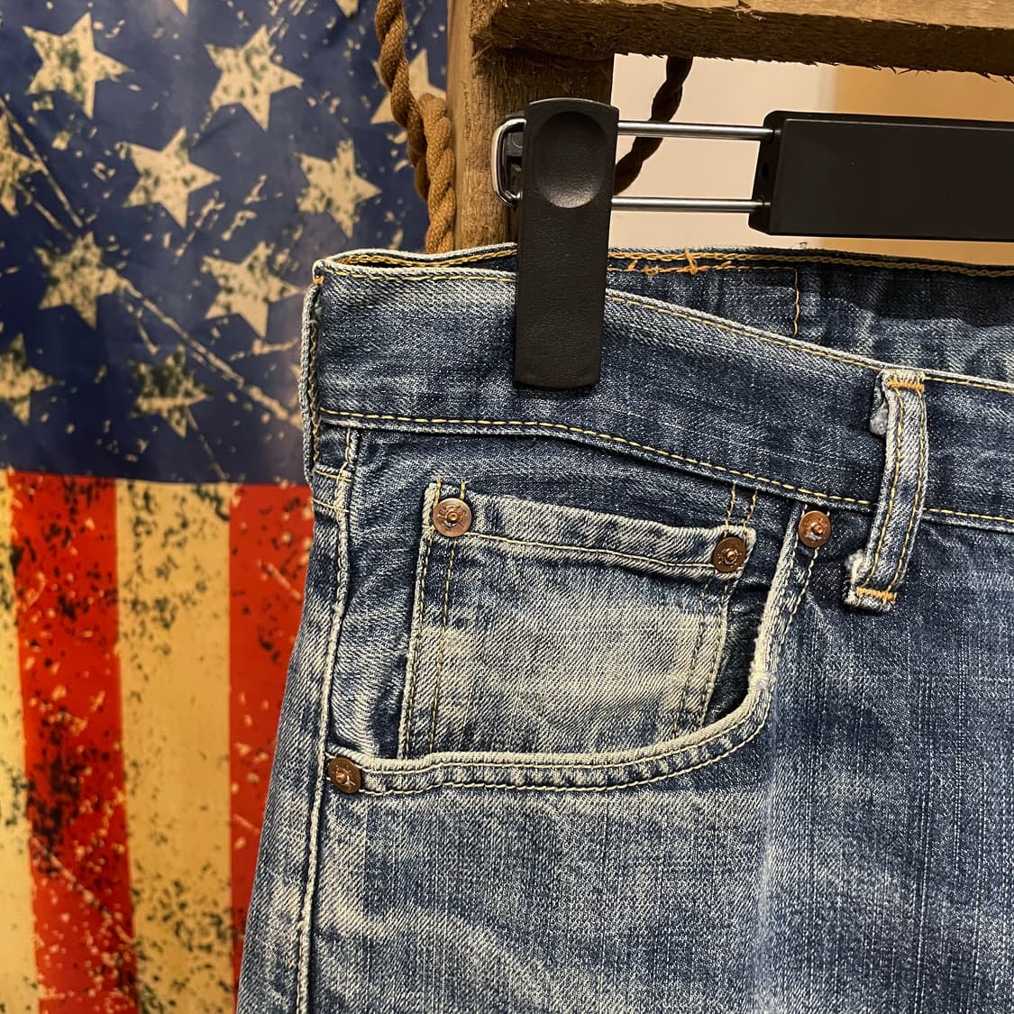 00s 리바이스 503 재팬 라인 워시드 스트레이트 데님 팬츠 상품이미지5