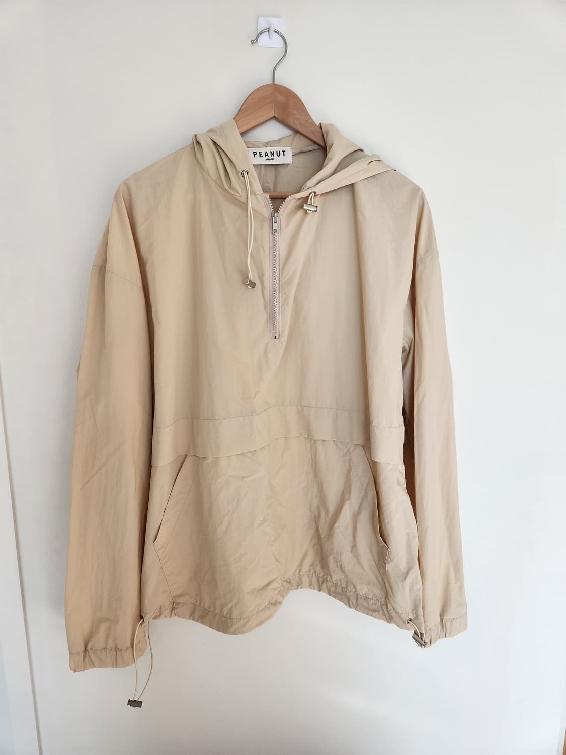 PEANUT 아노락 후드 바람막이 베이지 상품이미지2