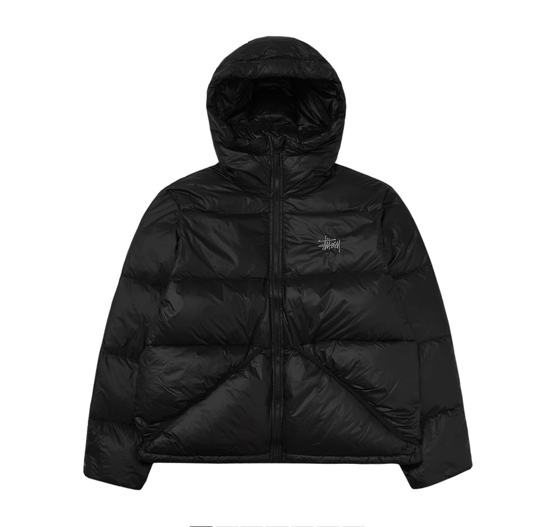 [무료배송]스투시 마이크로 립스탑 다운 파카 제트 블랙 상품이미지1