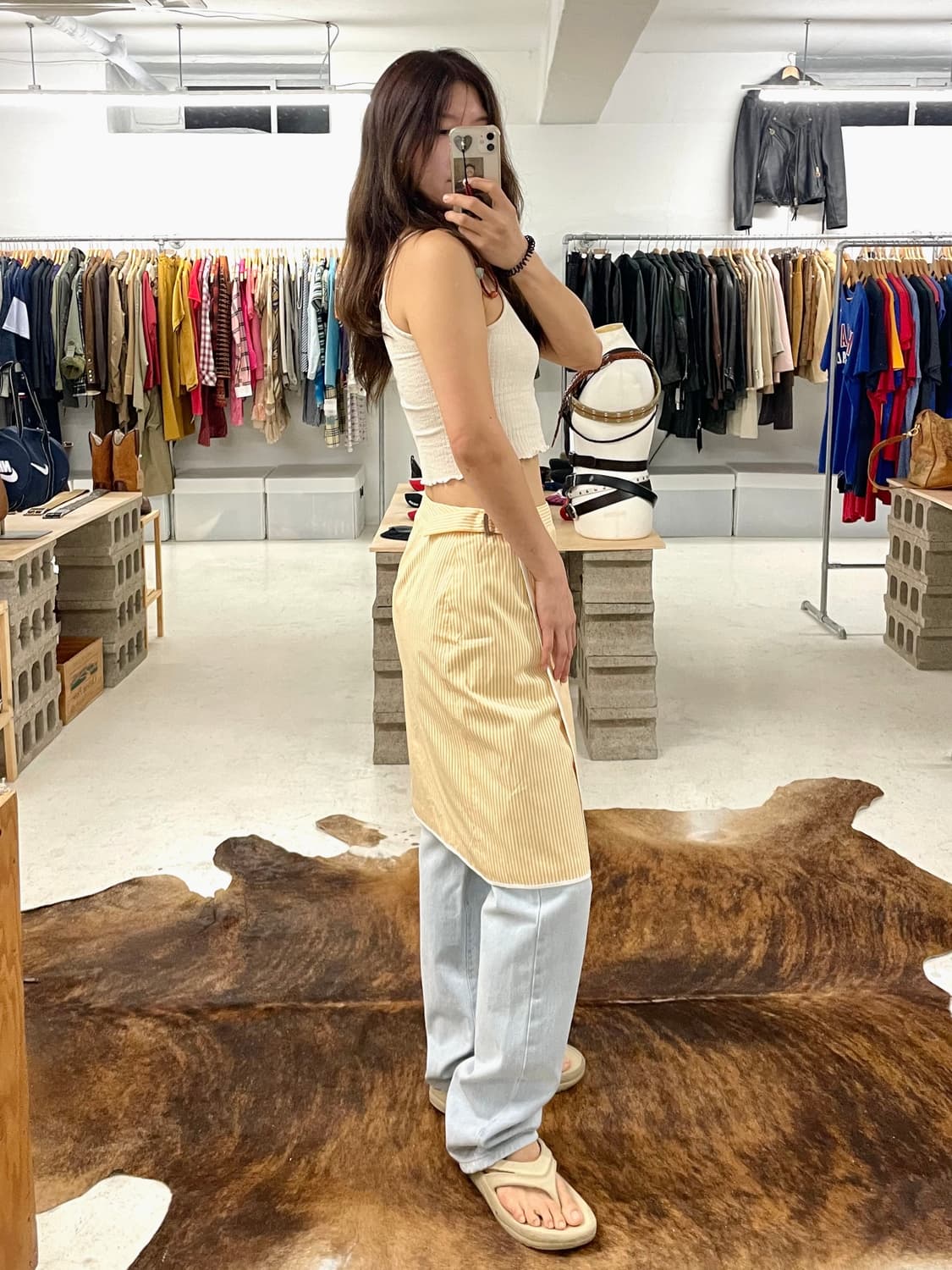 BROOKS BROTHERS belted wrap skirt 상품이미지3