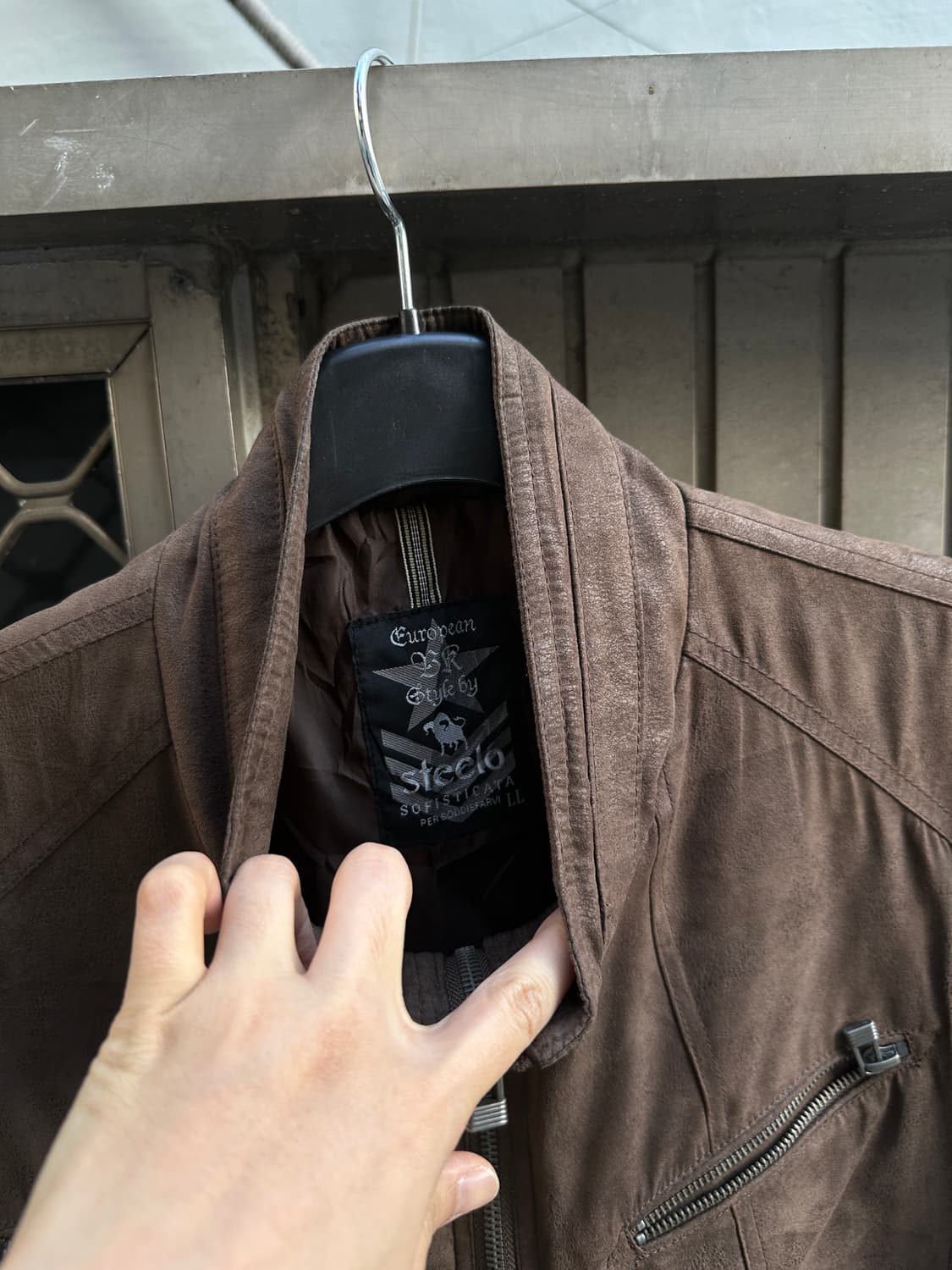 STEELO brown poly suede jacket 상품이미지3