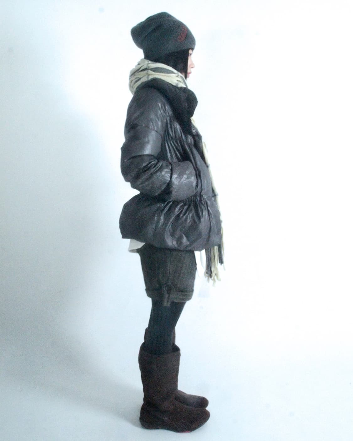 Dark brown string light padded jumper 상품이미지9