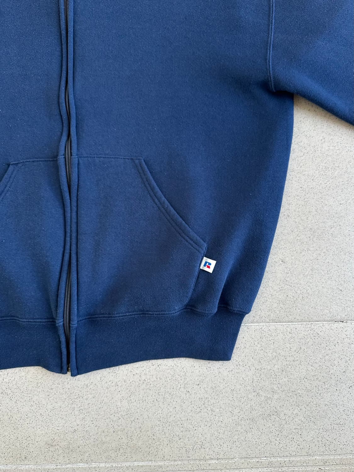 90s 빈티지 러셀 후드집업 네이비 L 상품이미지3