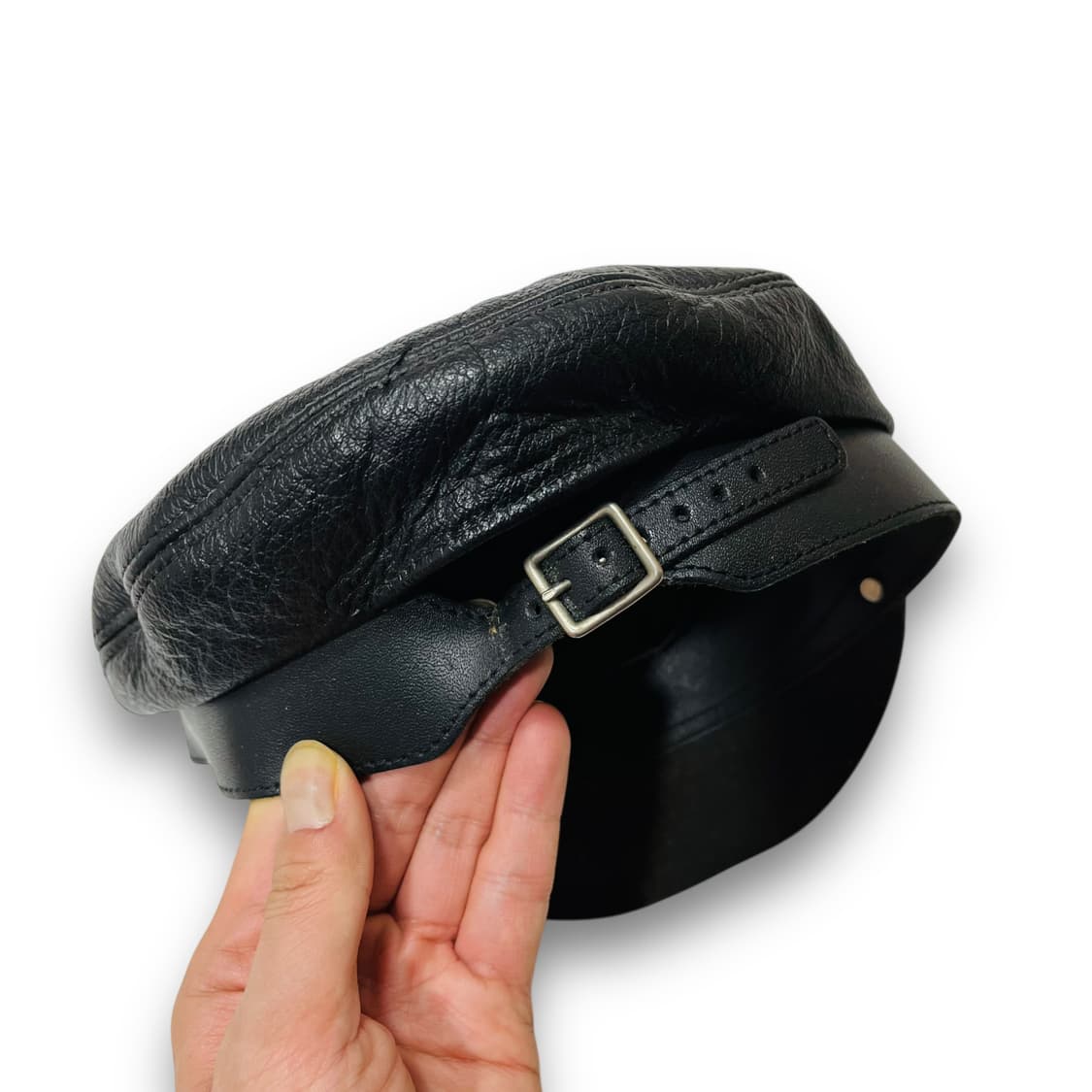 할리데이비슨 90s 가죽 바이커 체인 마도로스캡 상품이미지8