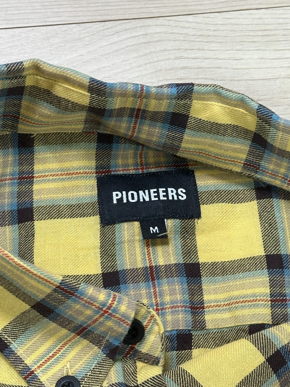 (M) 파이오니어스 pioneers 체크셔츠 옐로우 상품이미지2