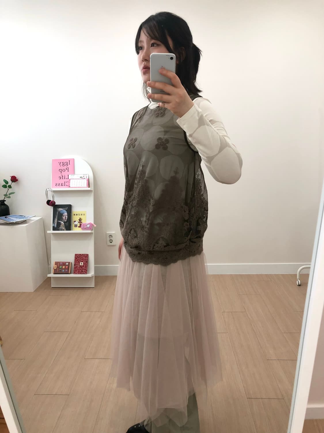 도쿄 상경 소녀 코디 (모리걸 빈티지 레이어드 룩) 상품이미지1