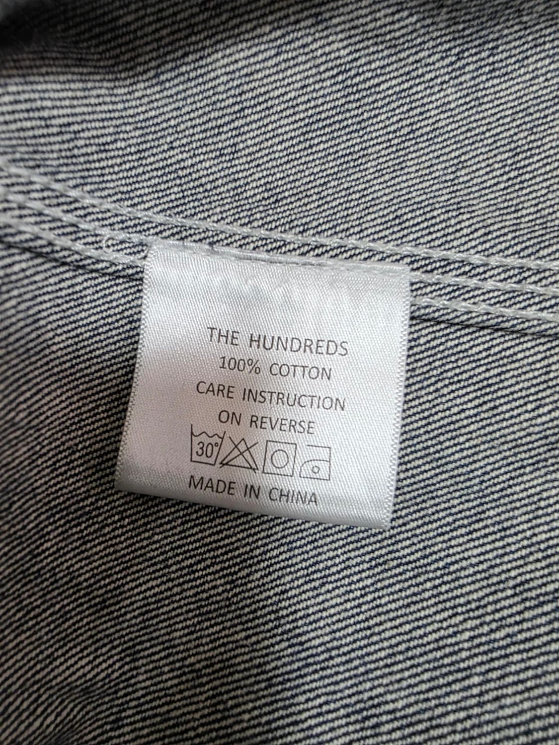 더헌드레드 X 데스로우레코드 데님 프리즌 자켓 M 상품이미지10