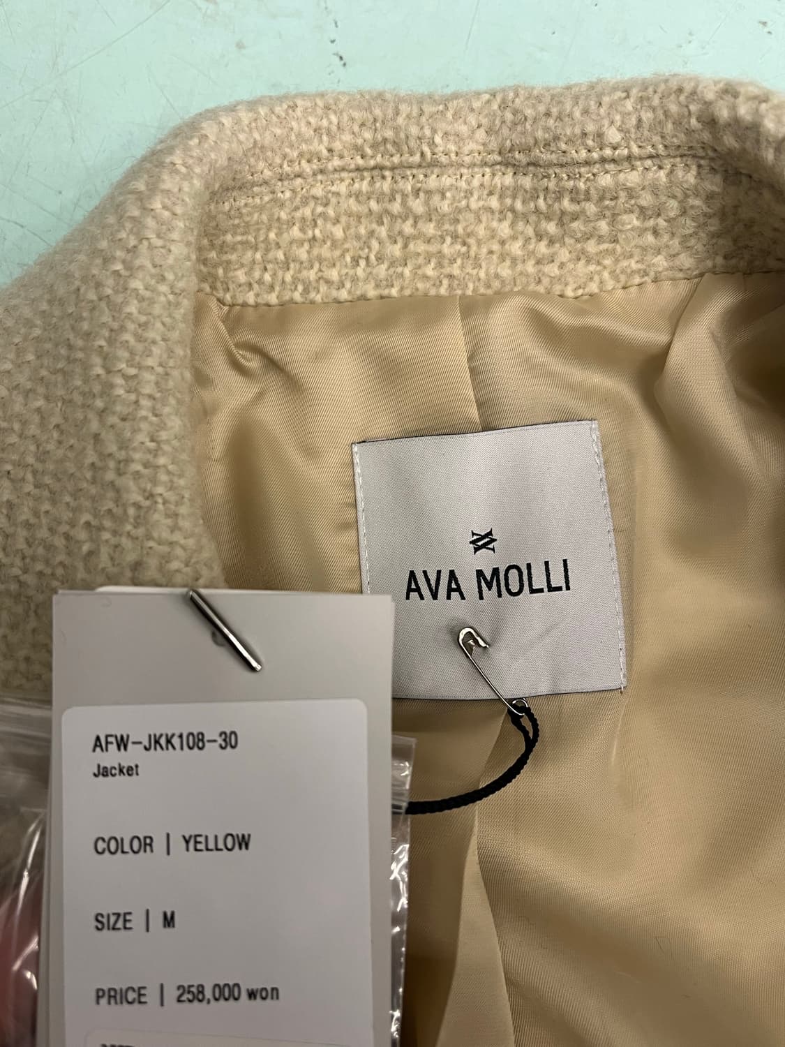 AVA MOLLI 옐로우 자켓 M 새상품 상품이미지2