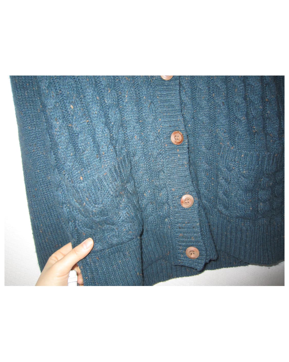 vinatge blue green knit cardigan 상품이미지3