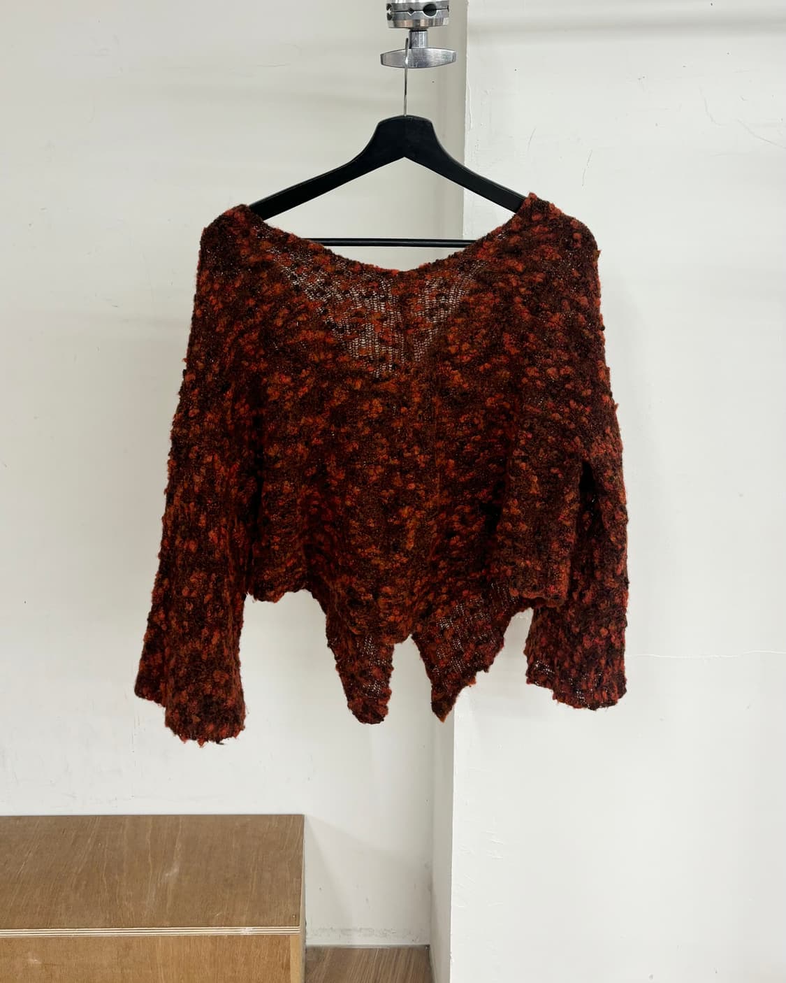 플랜테이션 (이세이 미야케)  레드 케이블 니트 가디건 상품이미지6