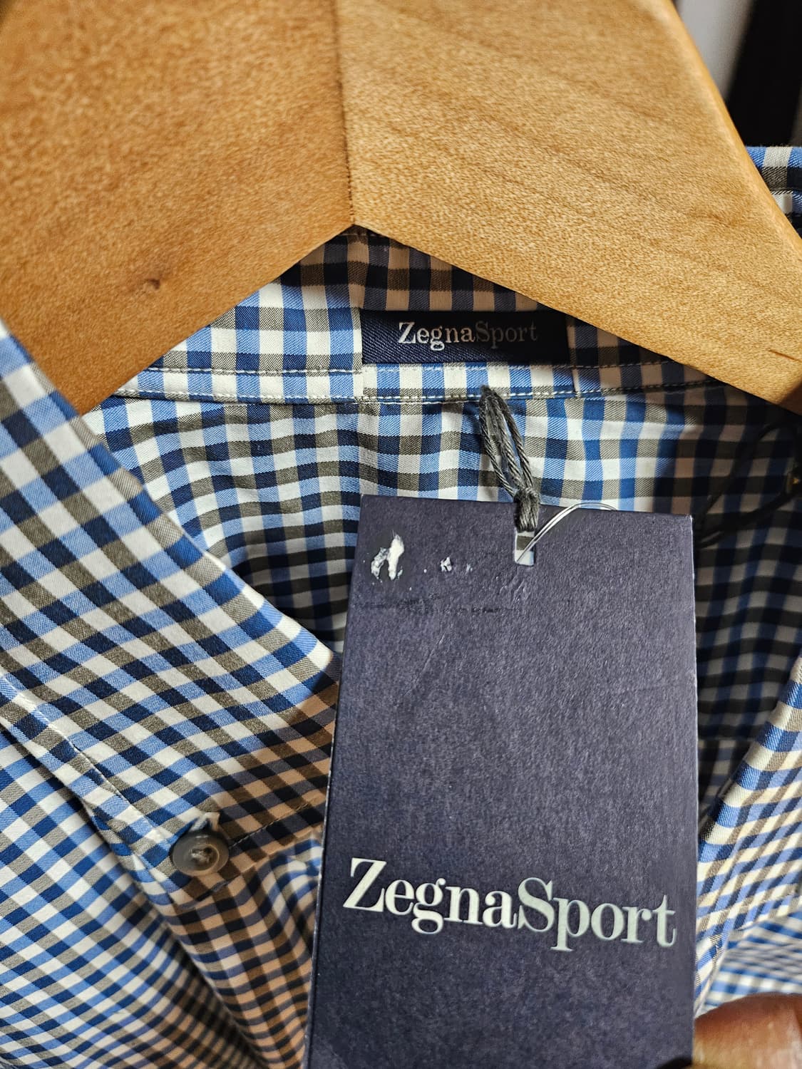 제냐 Zegna Sport 체크 셔츠 XL 상품이미지4