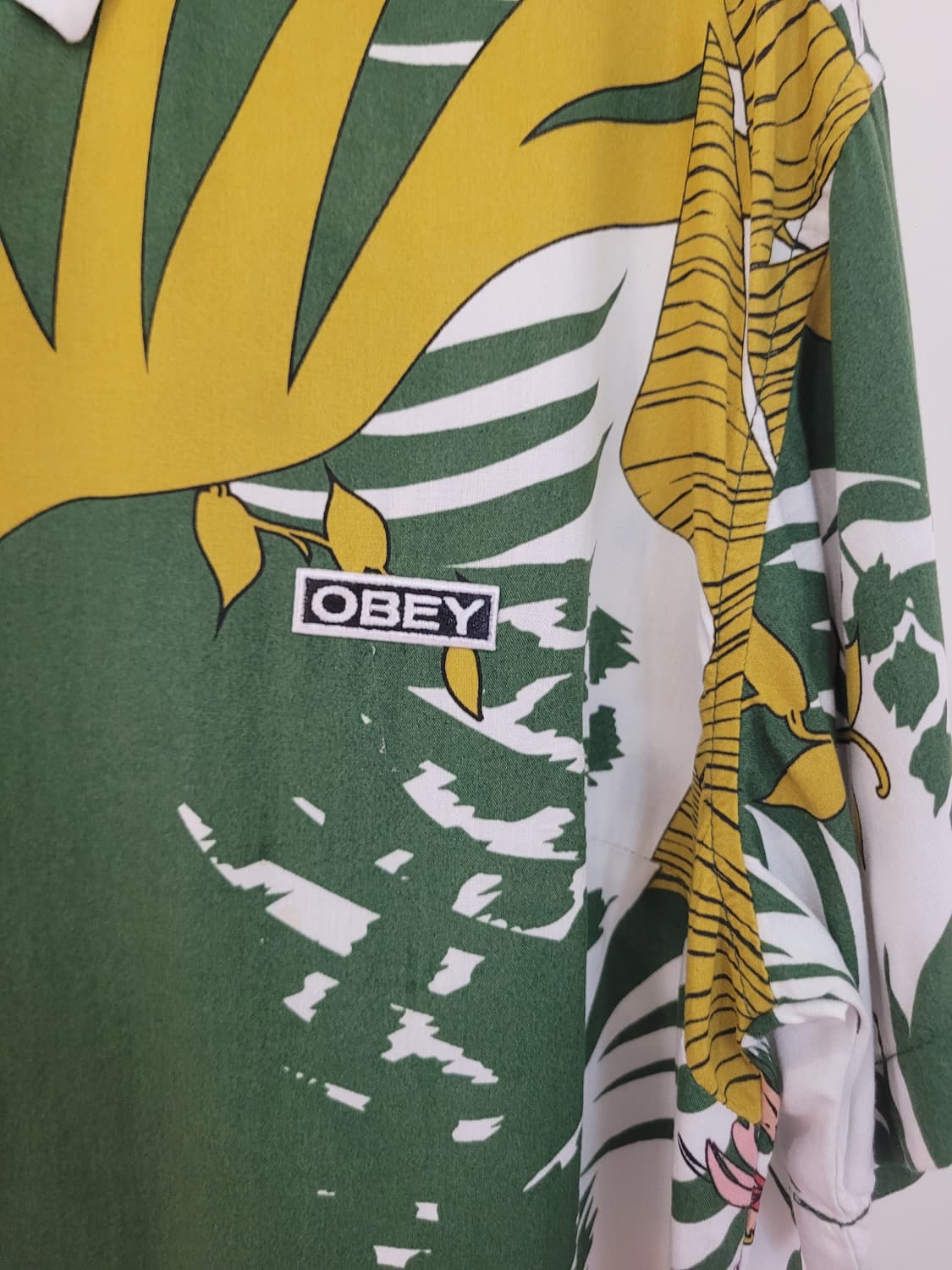 오베이 플라워 프린트 반팔 셔츠 여성용 S사이즈 55~66 상품이미지4