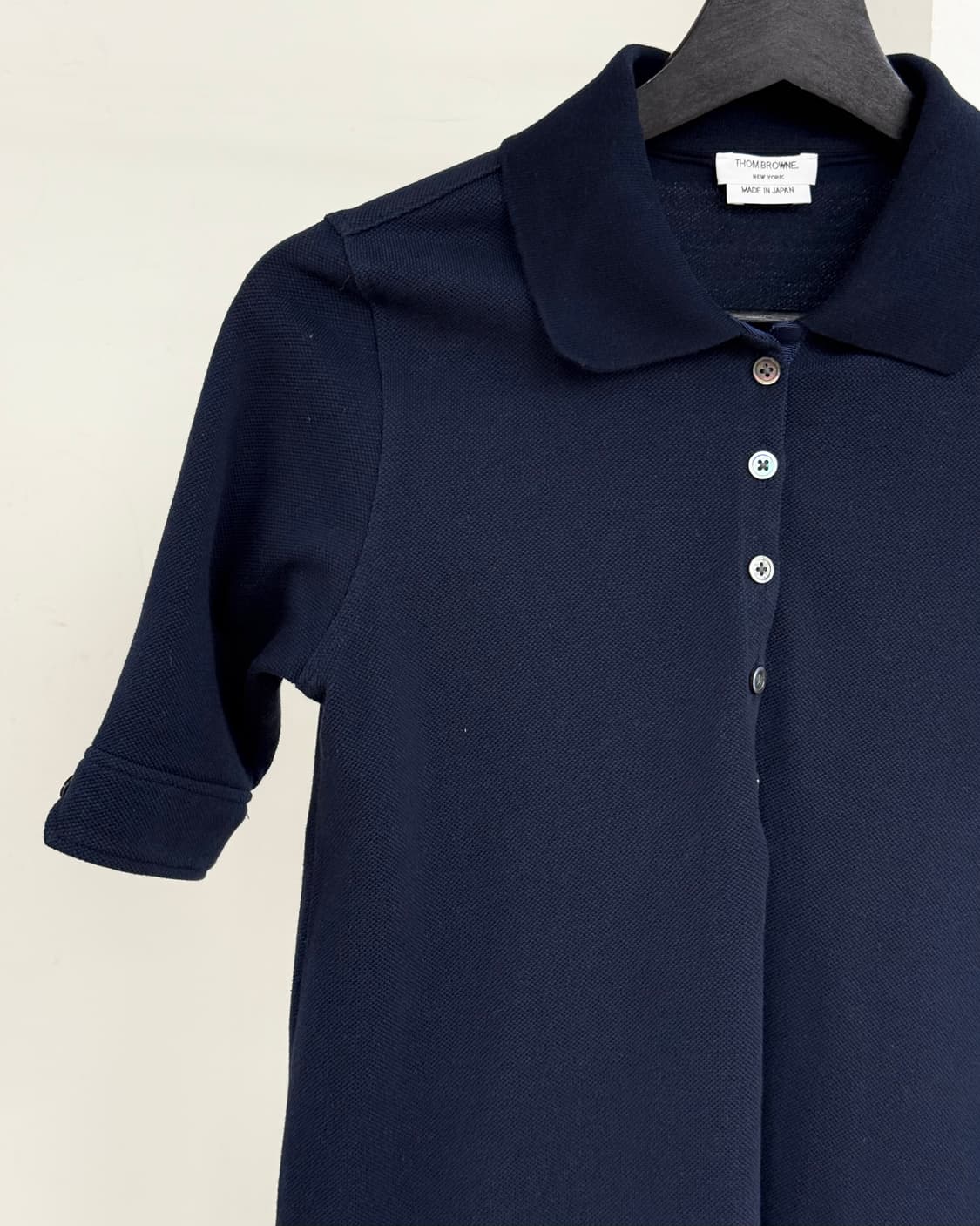 톰 브라운 네이비 코튼 피케 폴로 드레스 상품이미지3